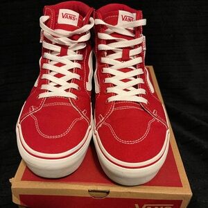 Women’s Vans Filmore High - Canvas Tango Red - 9.5 M